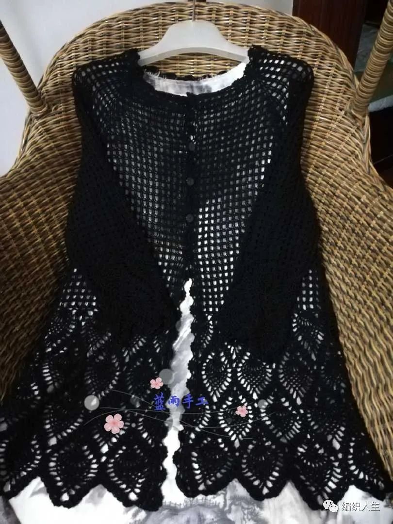 粗蕾丝线钩针编织夏季开衫,钩针蕾丝长款开衫图解