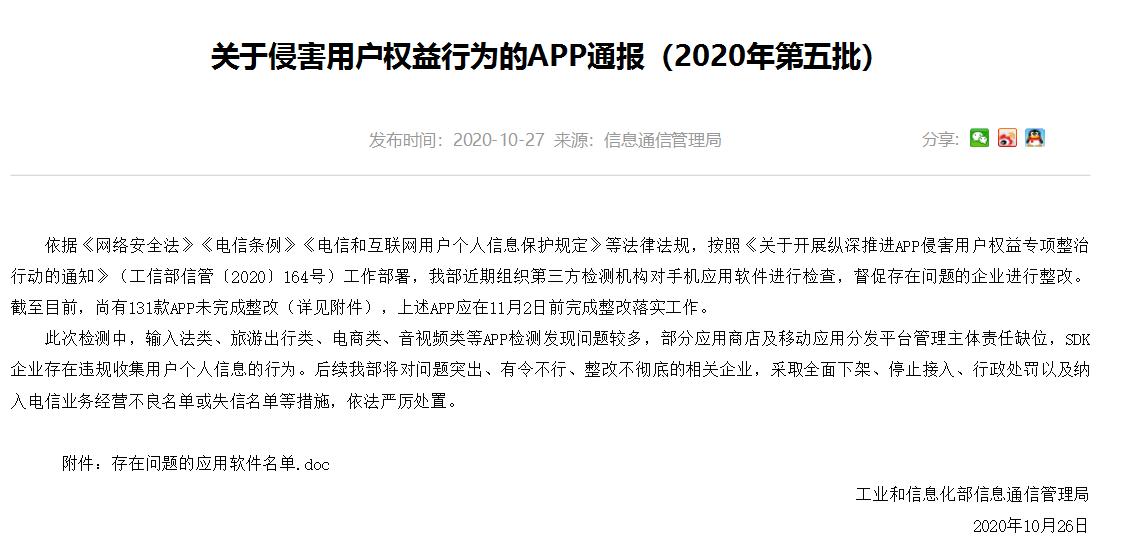 工信部第五批侵害用户权益行为app,工信部通报侵害用户权益APP