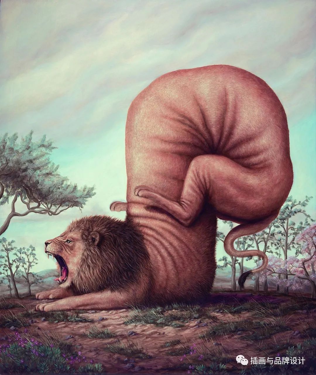 荒诞极端插画,荒诞主义插画