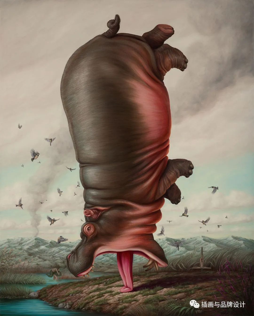 荒诞极端插画,荒诞主义插画