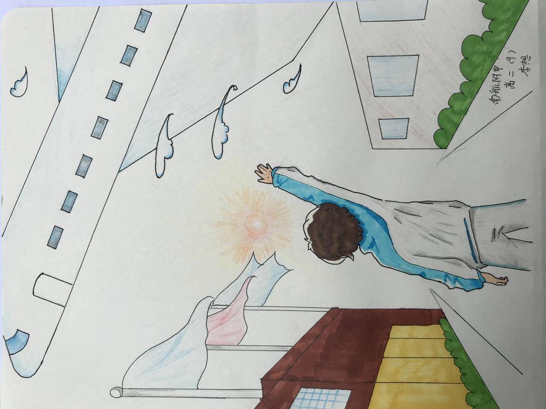 毕业生手绘校园时光表白母校,关于校园的的唯美手绘