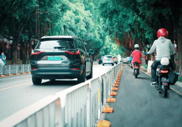 荔园路有新变化！打造“机非共板”特色示范路