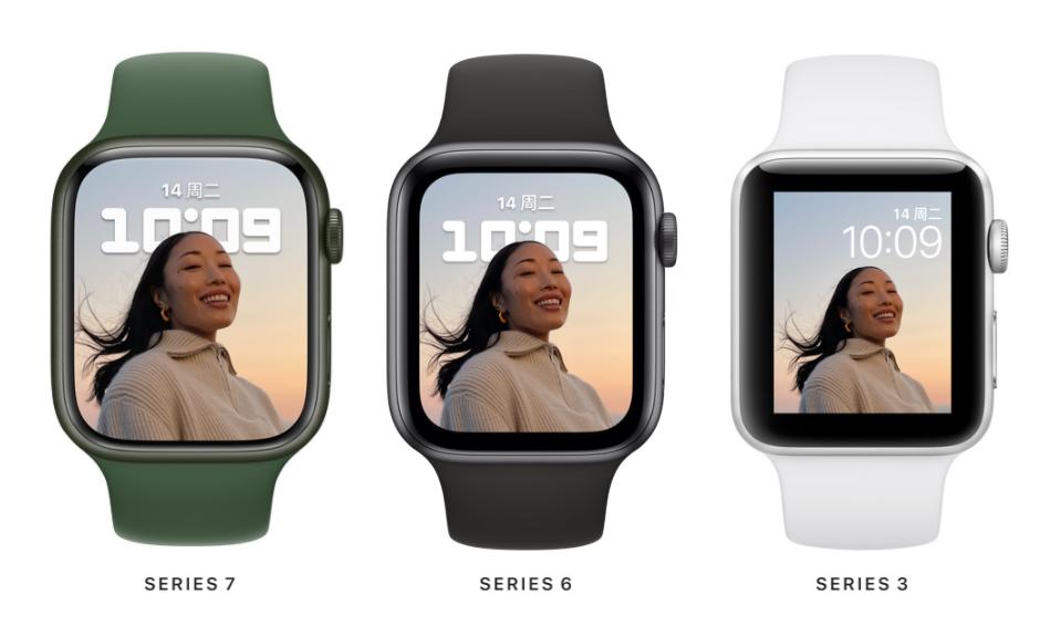 applewatchs7戴手上展示,applewatchs7和其它手表对比