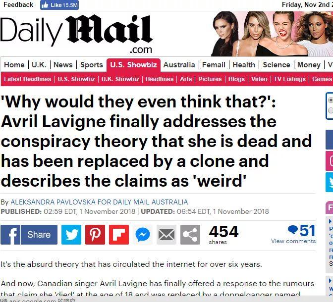 艾薇儿替身梅丽莎现状,为什么说艾薇儿是真实的