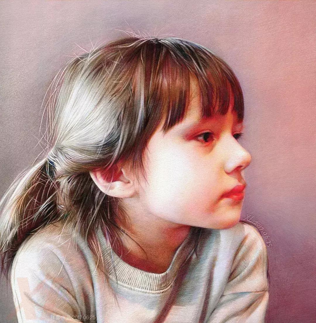 写实彩铅画,超好看素描画迪丽热巴