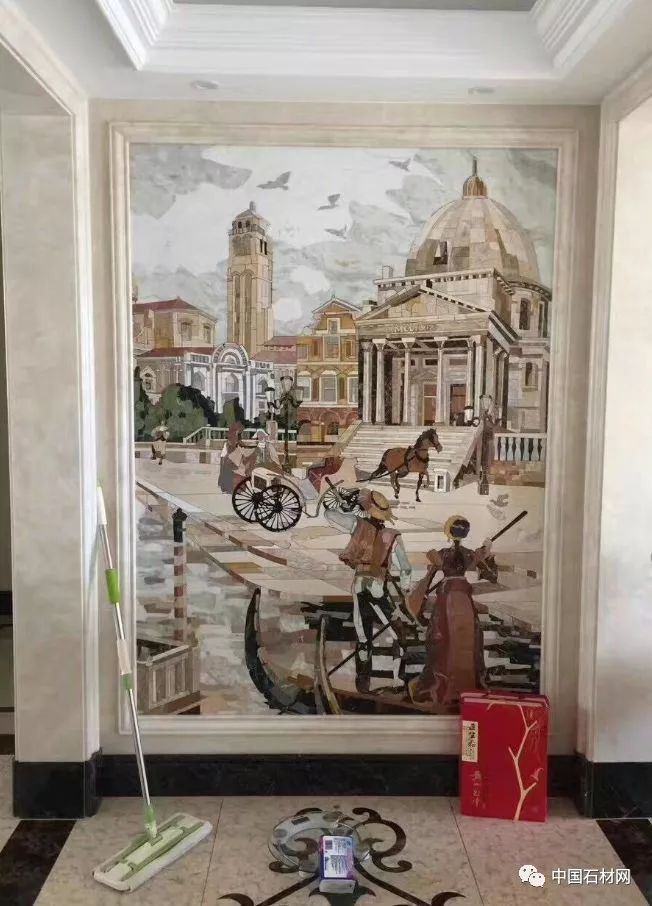 石材水刀加工方法,地面玄关石材水刀拼花效果图