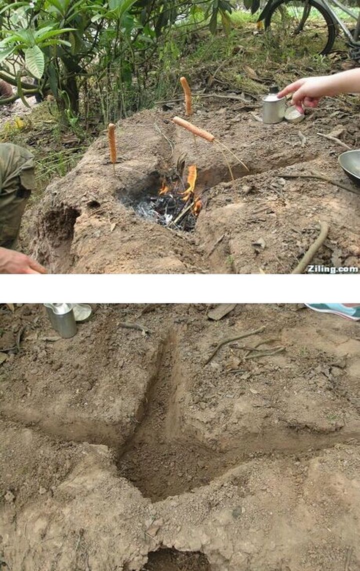 野外生存无烟灶的要点,野外生存简易炉灶