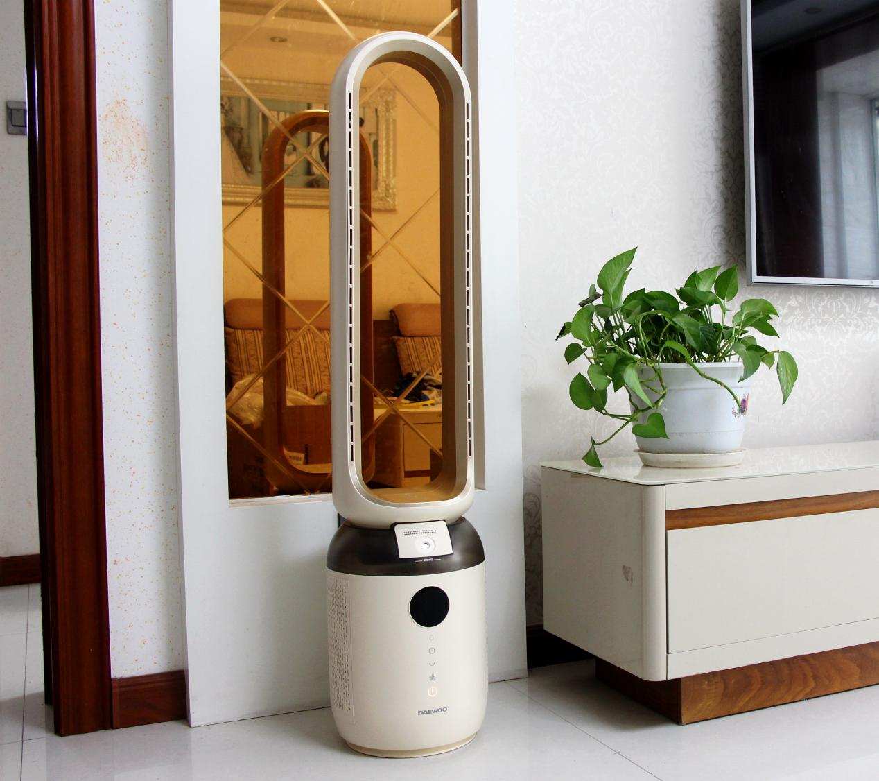 大宇无叶风扇净化空气,大宇净化加湿无叶风扇