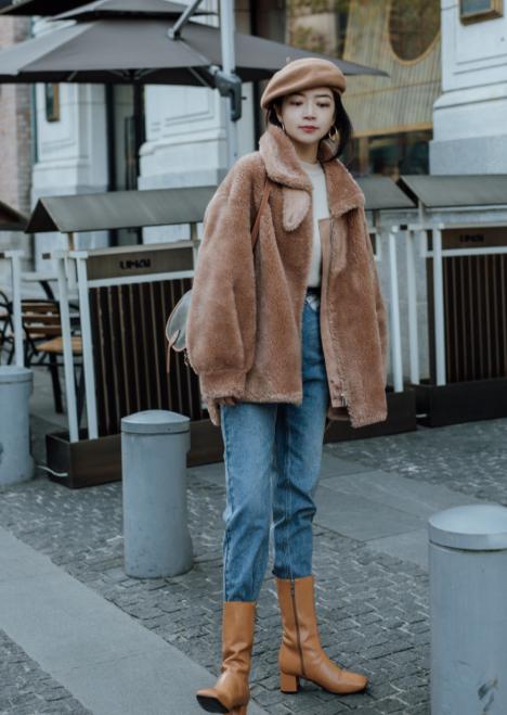 冬装新款泰迪熊保暖长袖外套,泰迪熊短款外套穿搭