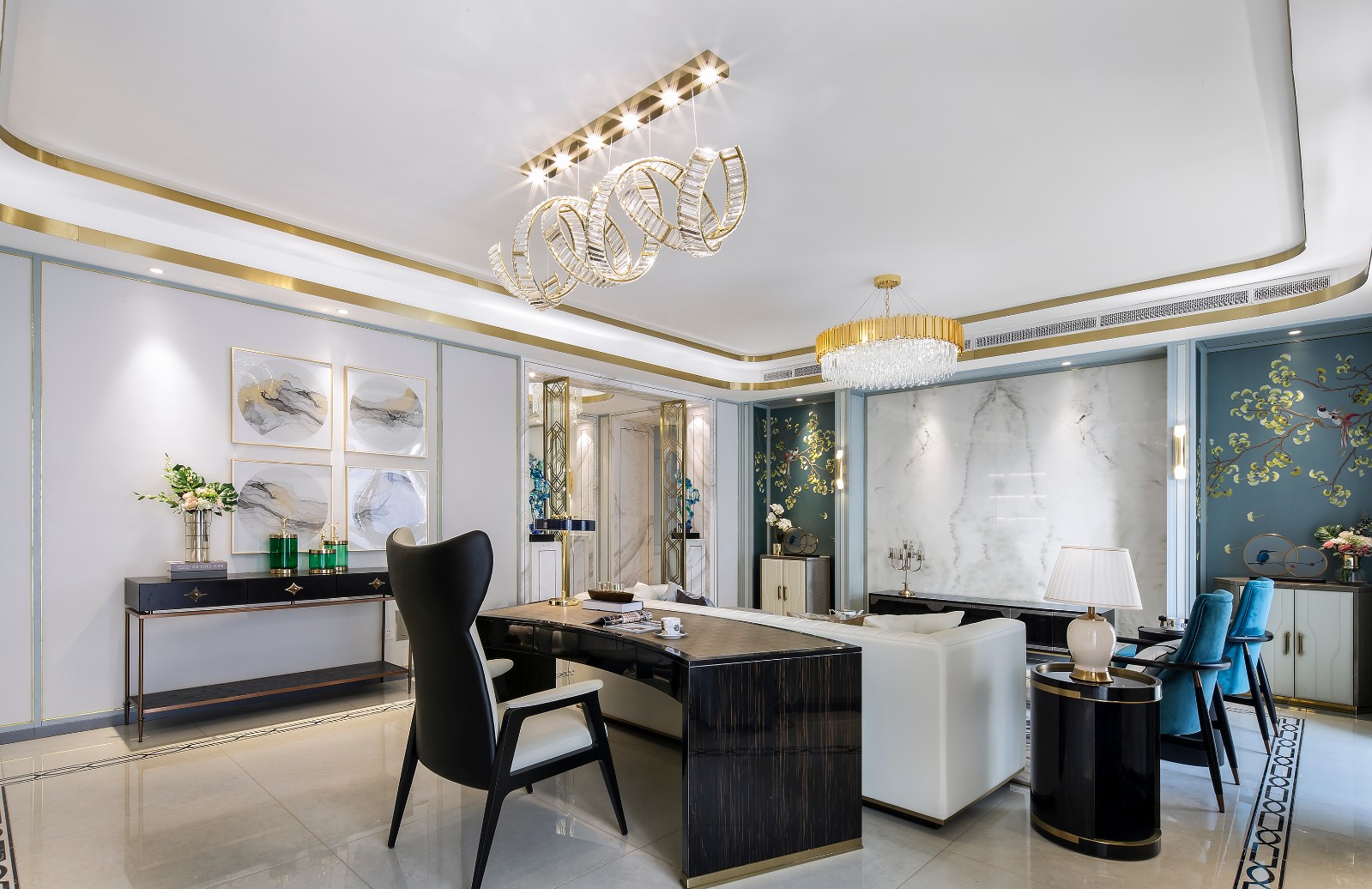 126平方轻奢设计,230平米轻奢设计图