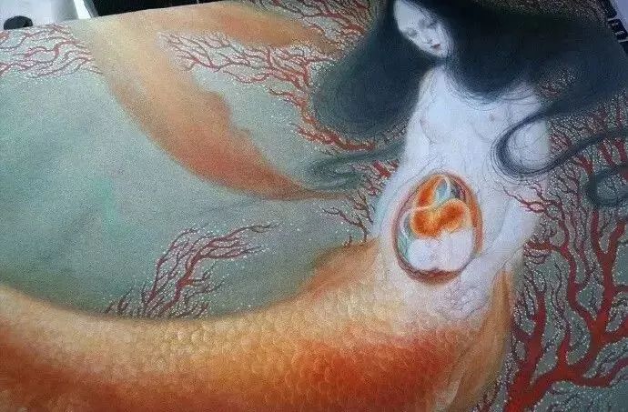 大鱼海棠唯美漫画插画设计,马克笔插画大鱼海棠