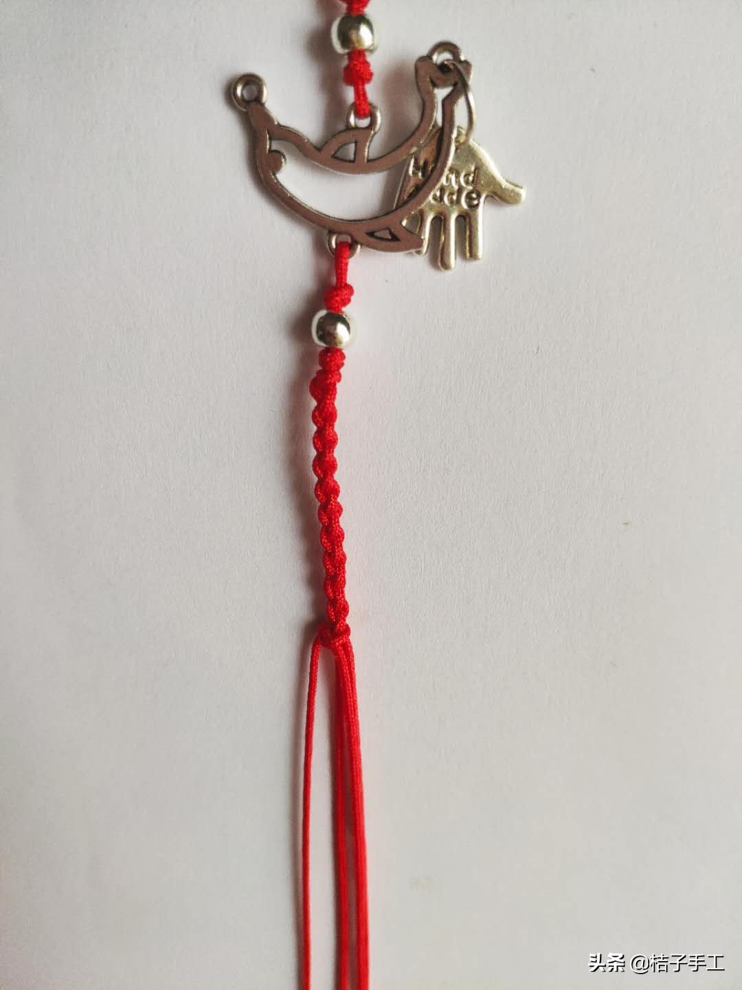 红绳银饰手链教程,银饰小红绳手链