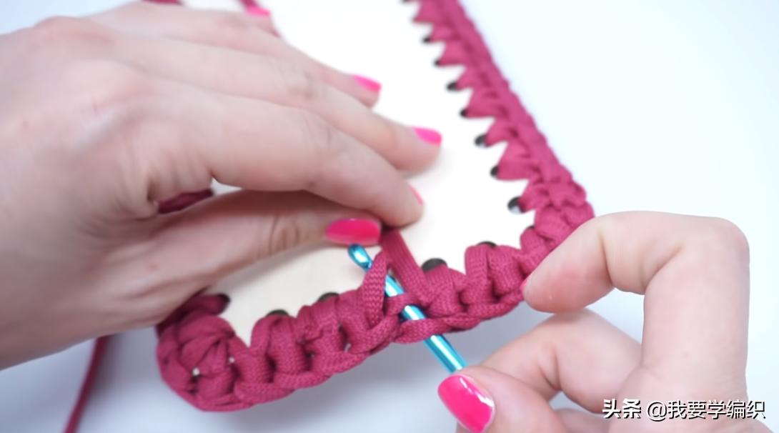 简单大方钩编单肩包图解,简单勾织小包包方法