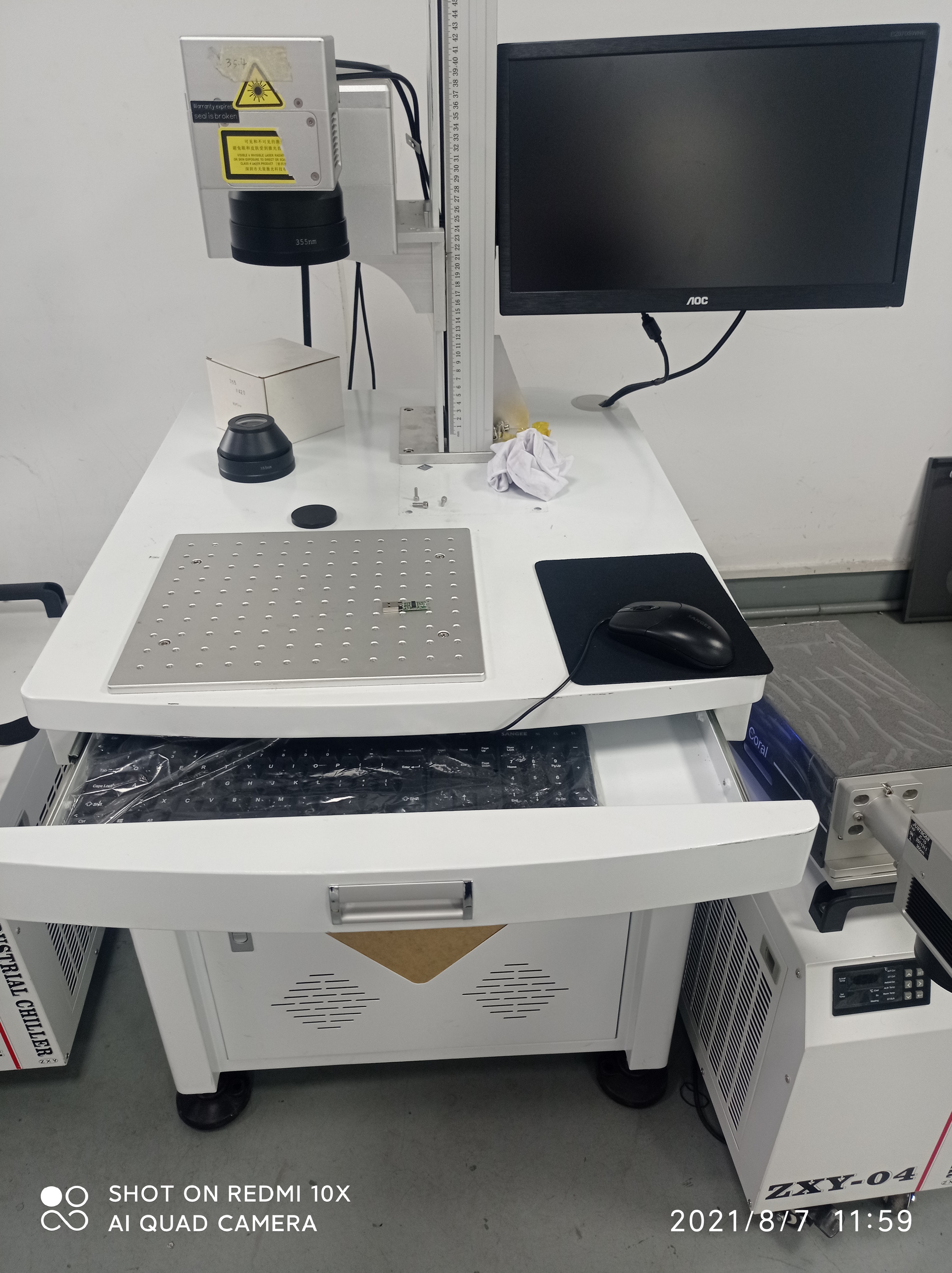 激光打标机打铝合金怎么打黑,激光镭射打标机雕刻