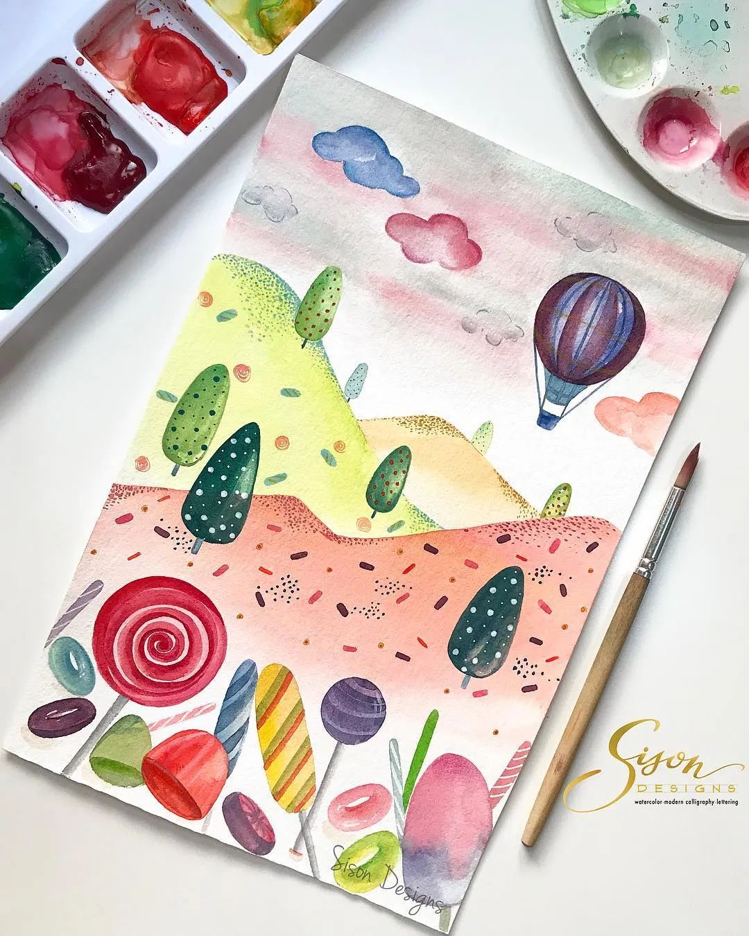 水彩手帐简单教程,水彩笔就能搞定的手账