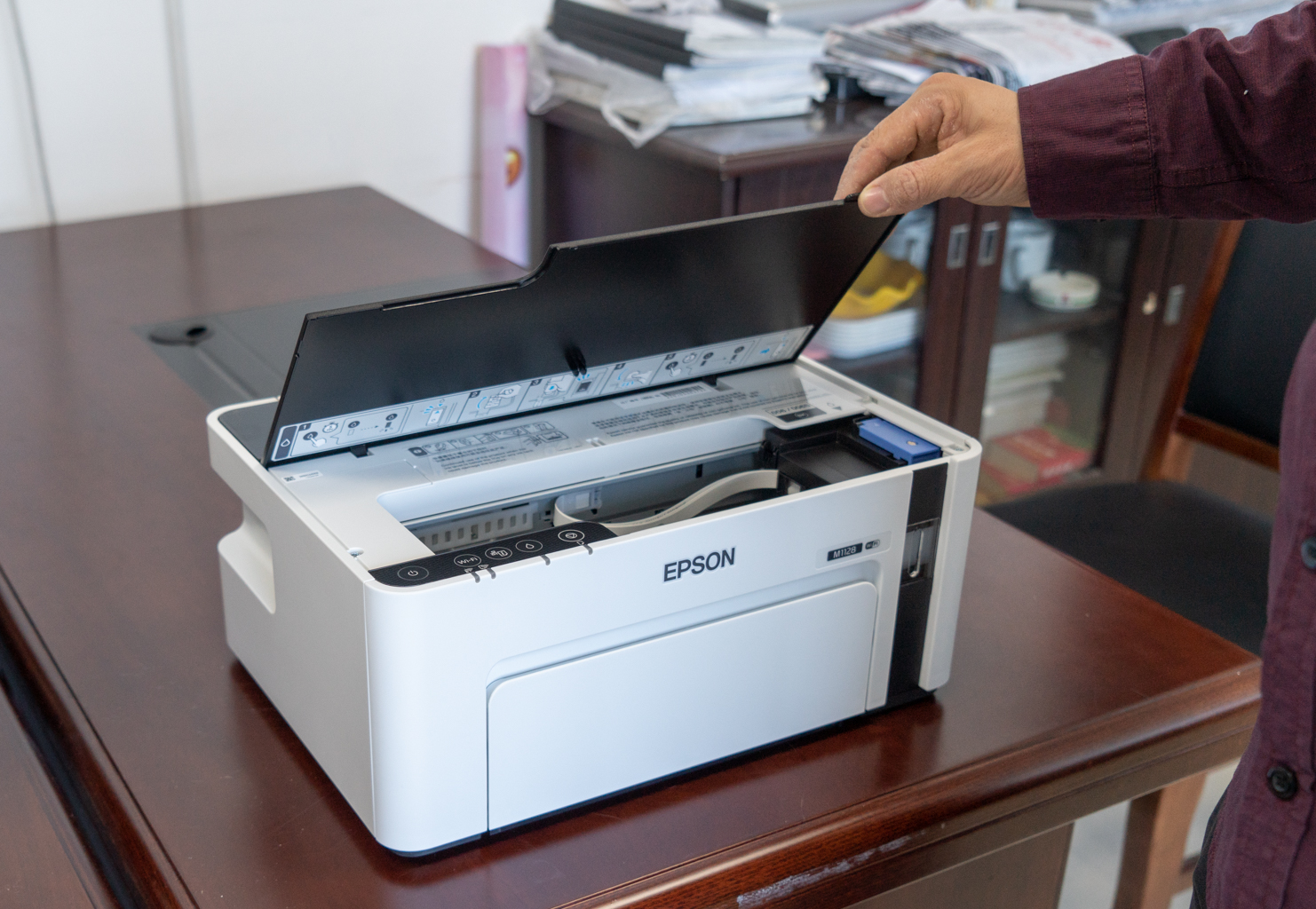 爱普生m2128打印机怎样网络打印,爱普生m1128墨仓式打印机