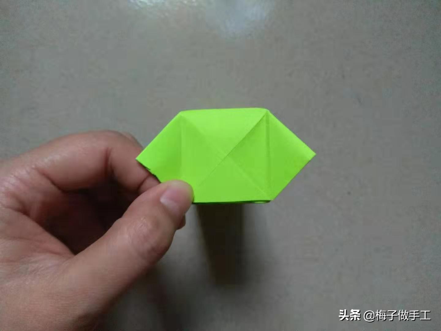 手工折纸简单好看的牛奶盒,简单折纸手工牛奶盒长方形纸