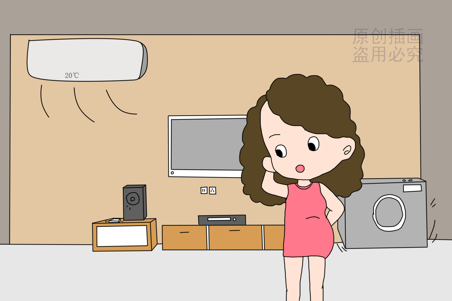 孕妇吹空调不盖肚子有什么影响吗,孕妇夏天热开空调不盖肚子可以不