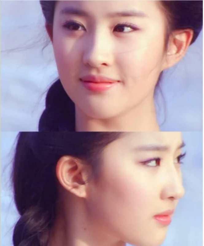 刘亦菲侧颜与迪丽热巴侧颜对比,刘亦菲脸型适合什么款式风格