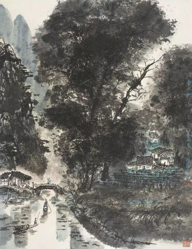 陈良宗山水画作品欣赏,陈家振山水画作品欣赏