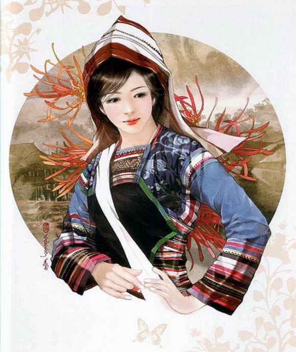 东方画姬---德珍彩绘古典美女画