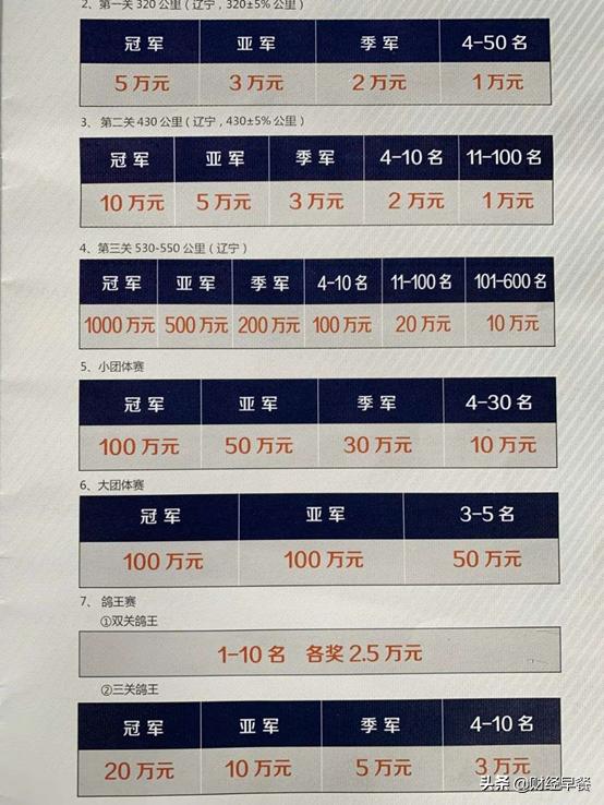 百亿赛鸽,上亿奖金赛鸽