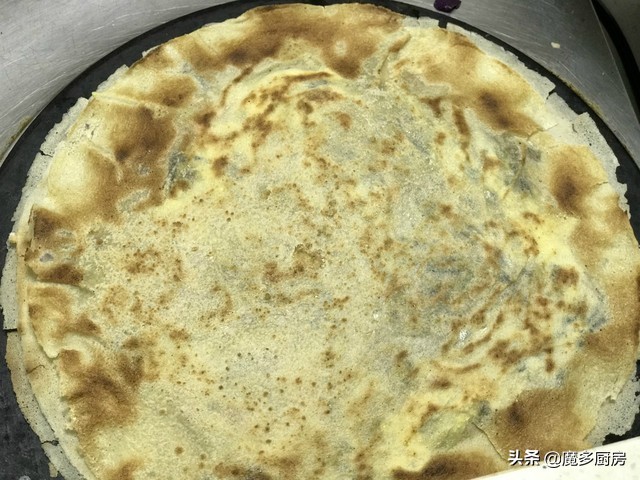 8元一个菜,简单菜煎饼做法全过程