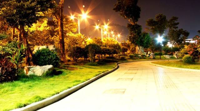 美丽的夜景旅游观光好去处,家门口公园景色真漂亮