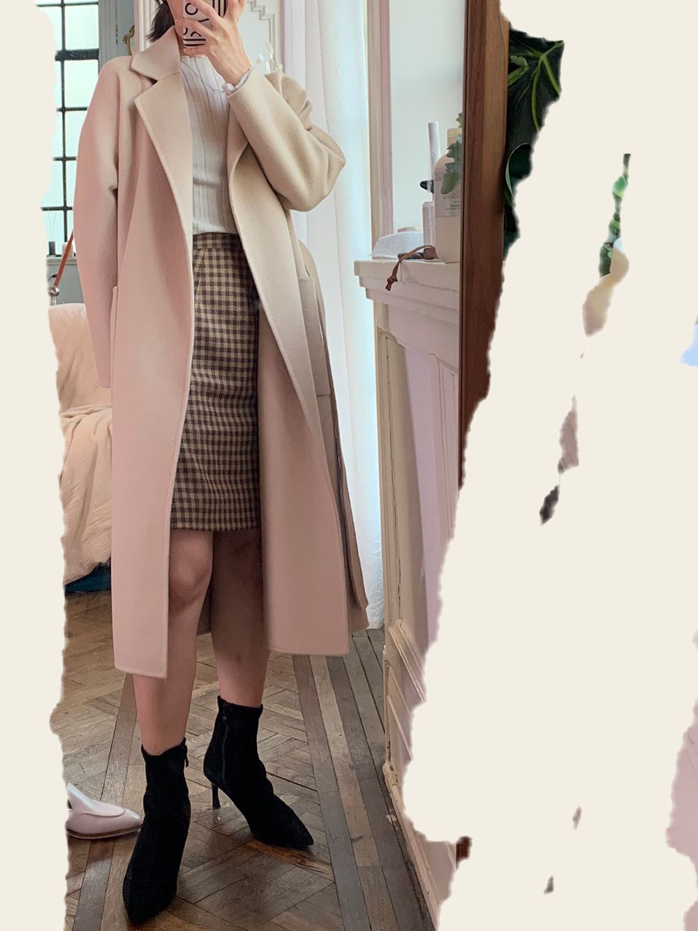 深卡其色大衣内搭什么颜色毛衣,格子大衣内搭什么颜色的毛衣好