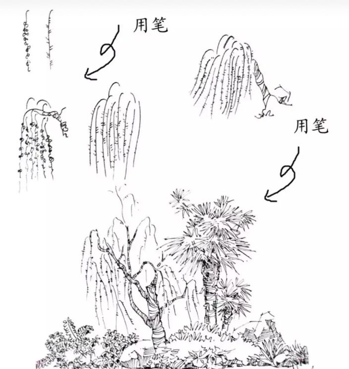 速写风景初学者入门教程炭笔,6-12岁儿童风景速写课程入门网课