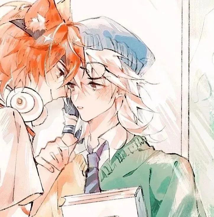 10-13岁女生小学生仙气闺蜜头像,超好看的男生兄弟动漫头像