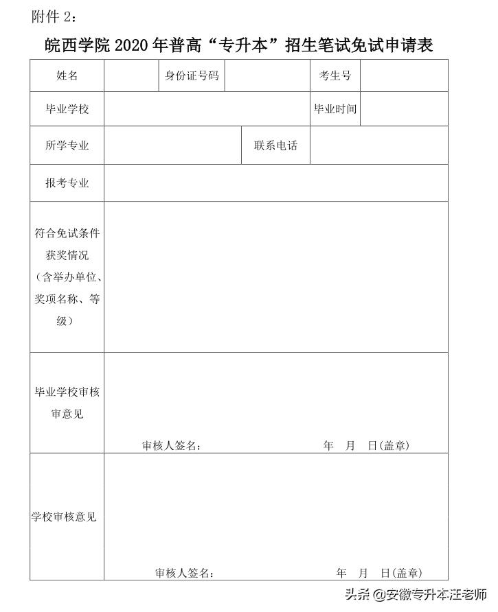 皖西学院2019年专升本招生简章,皖西学院2020年专升本招生简章