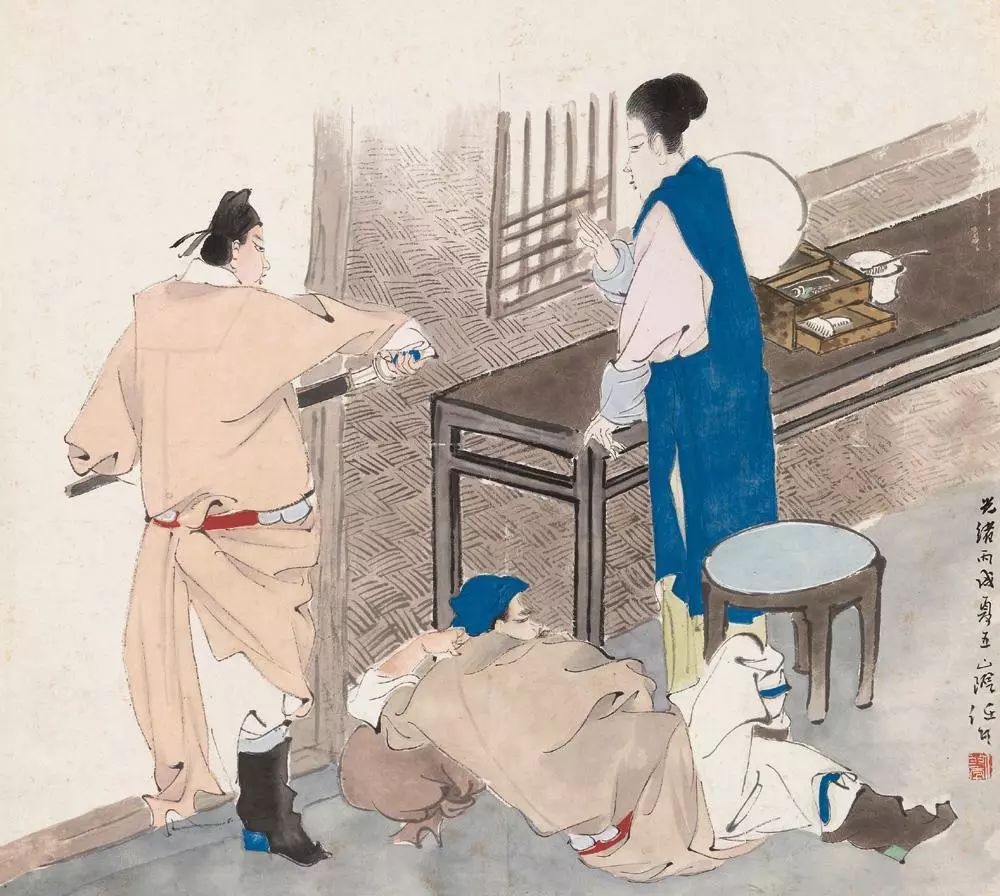 线条无人超越的大师任伯年 (任伯年线条作品)