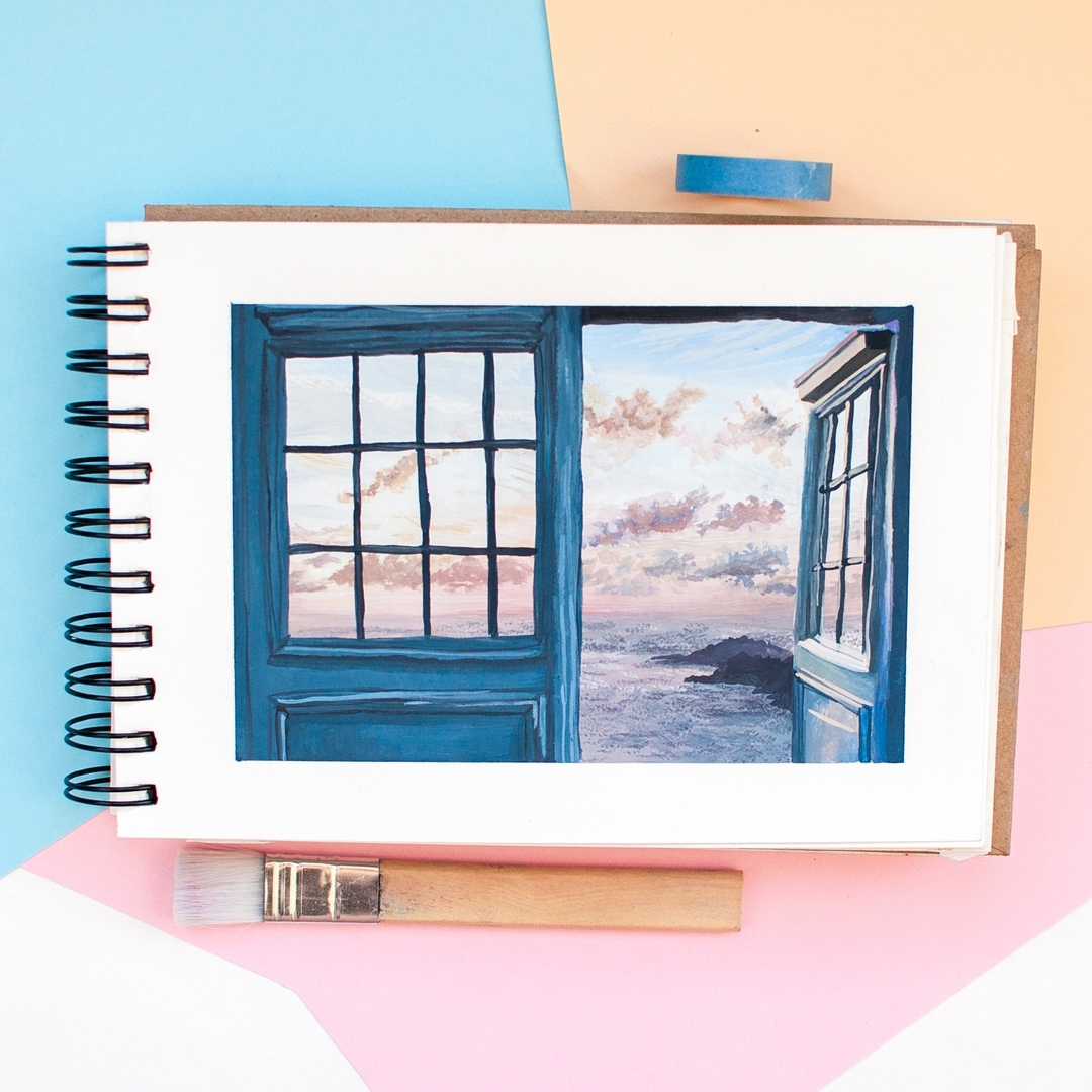 水彩手绘风景,sketchbook水彩手绘