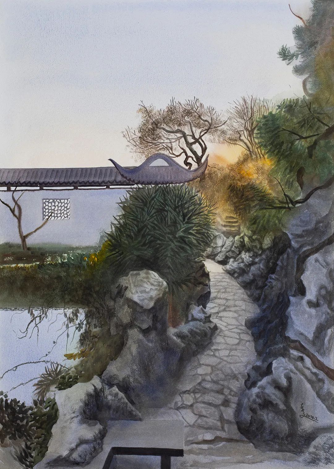 阿文绘画工作室,阿文流体画荷花