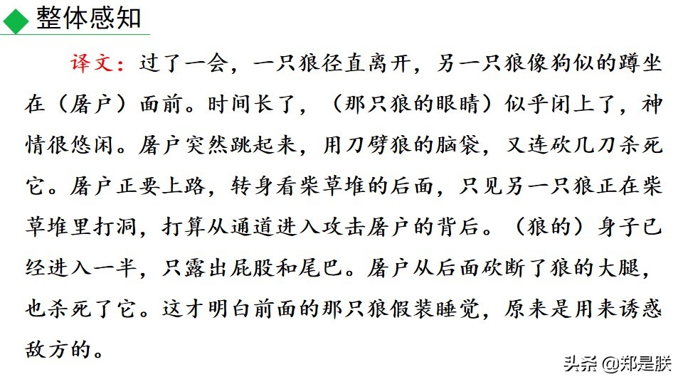 七年级上册语文十八课狼课件,七年级上册语文18课狼笔记
