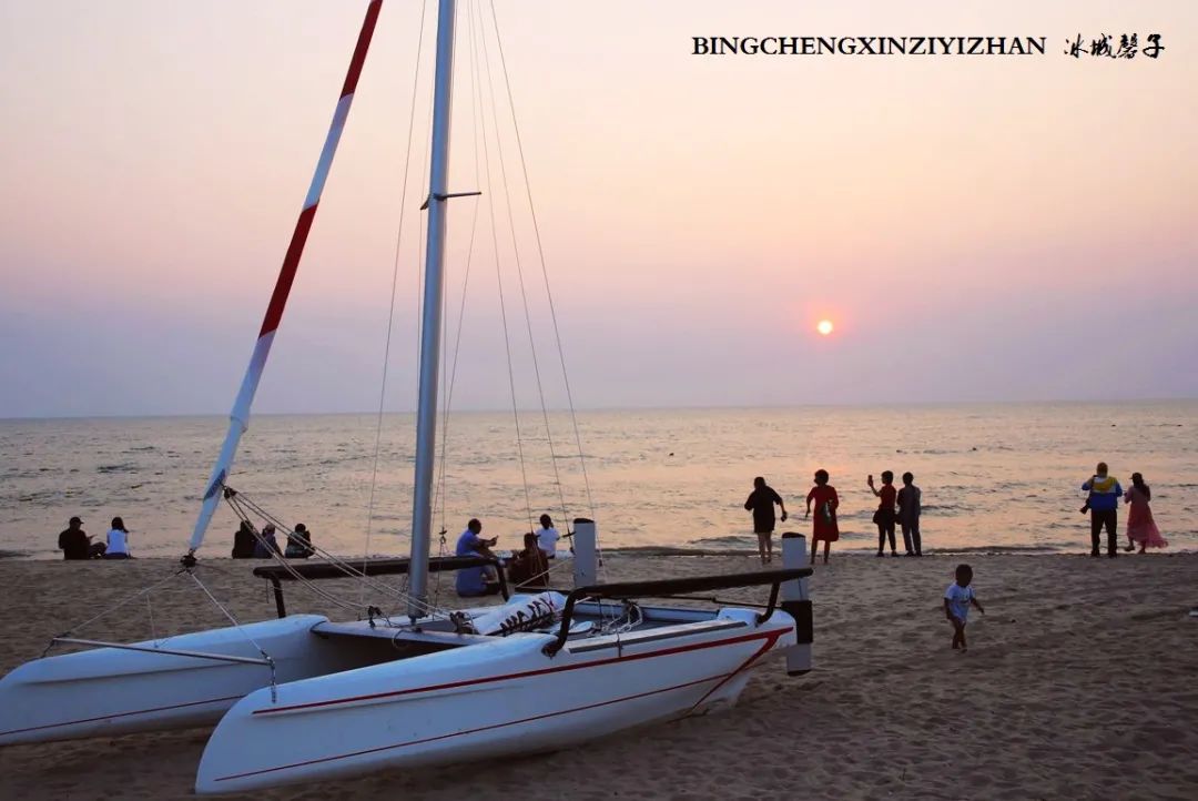 龙沐湾落日海滩,乐东最美落日海滩