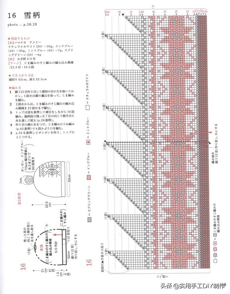 女士冬季帽子的钩编教程,钩编冬季帽子的教程