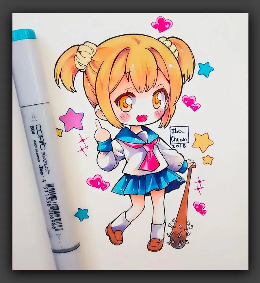 卡通动漫人物绘画素材9-12岁,绘画学习图文