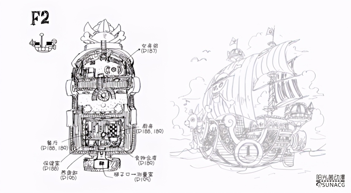 海贼王万里阳光号上有人物吗,草帽团海贼王豪宅