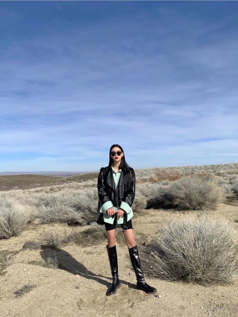 春夏韩国连衣裙,韩国秋冬穿搭博主