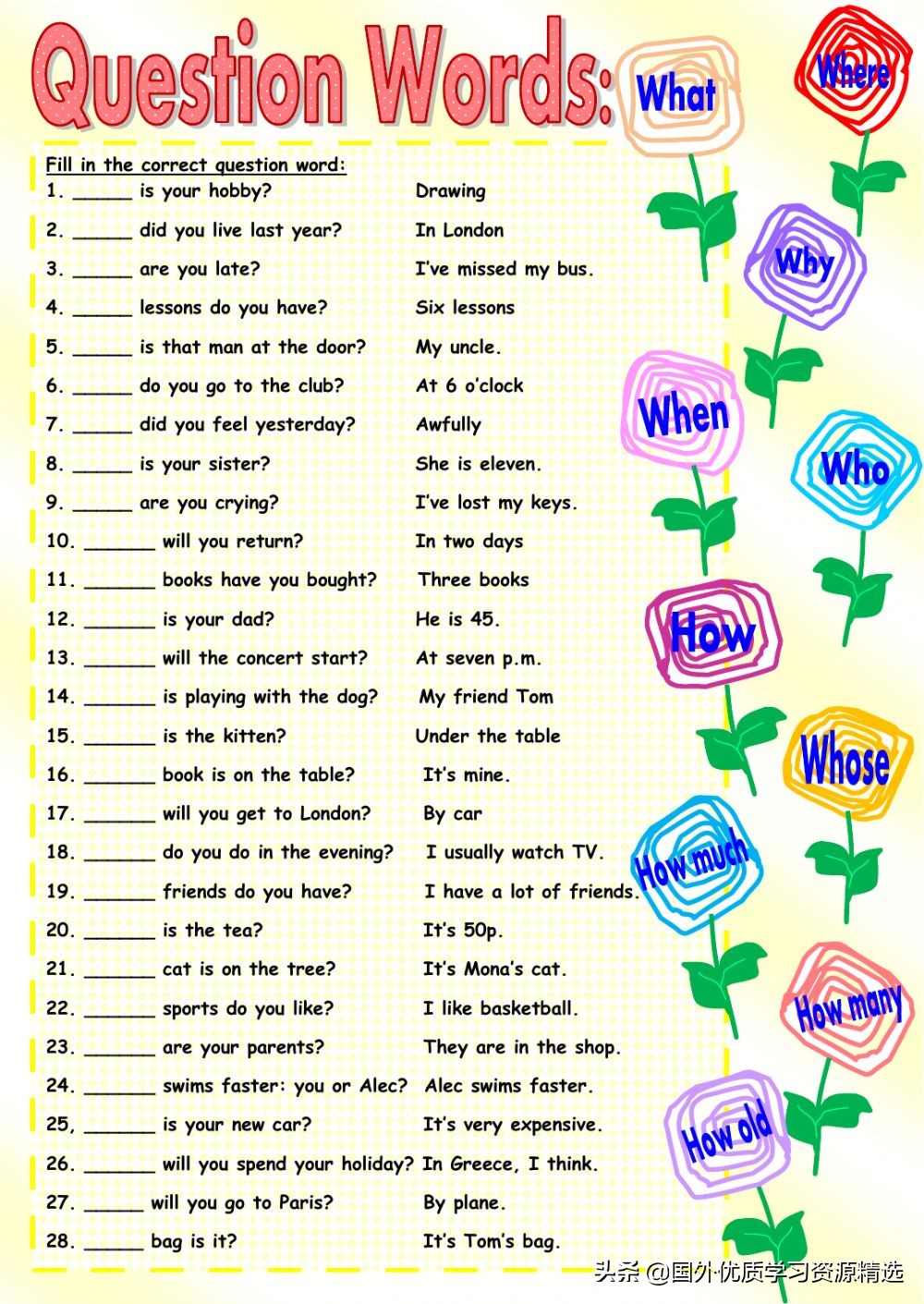 疑问代词what和where的区别,怎样区别疑问词how和what