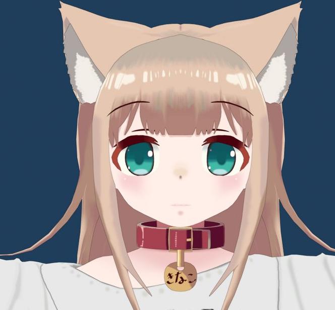 可爱的猫耳娘建模,虚拟猫耳娘形象