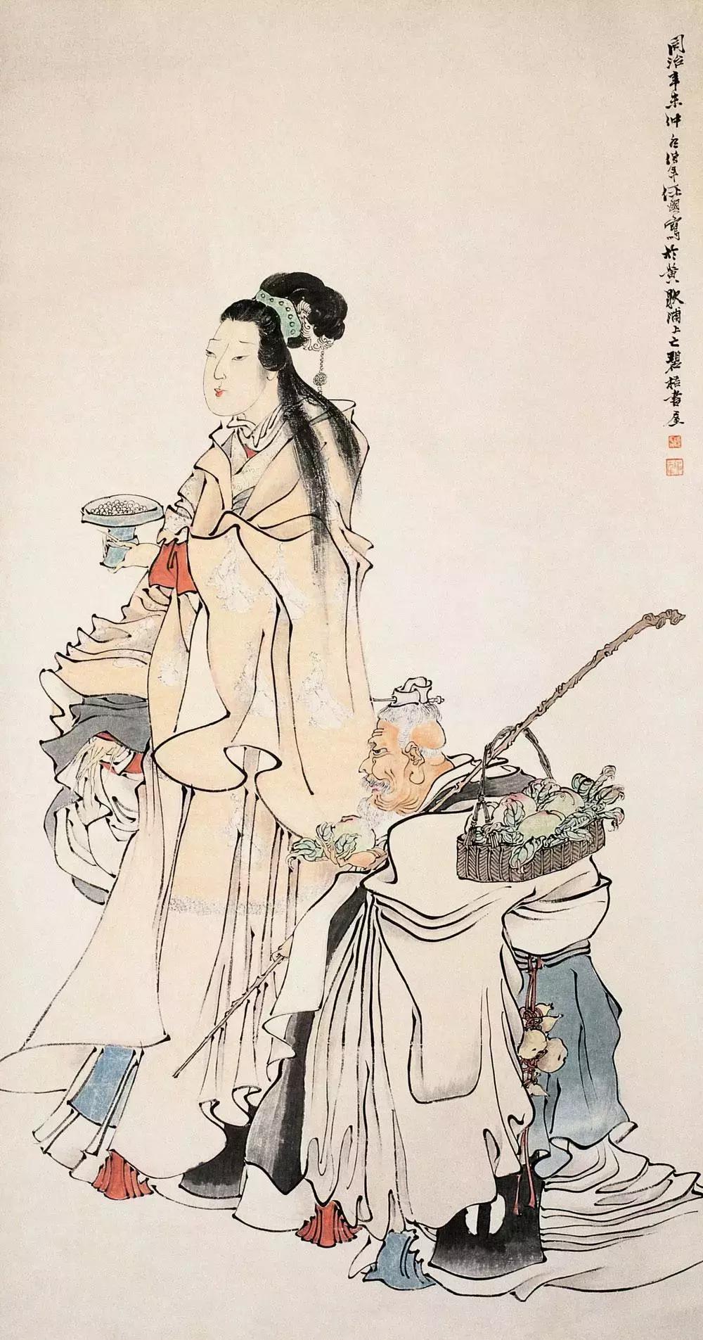 任伯年人物写意画 (任伯年人物白描图)