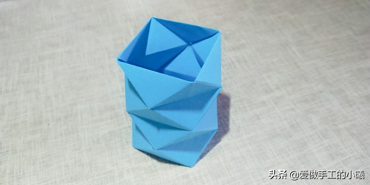 折纸花瓶教程小视频,立体折纸花瓶简单教程