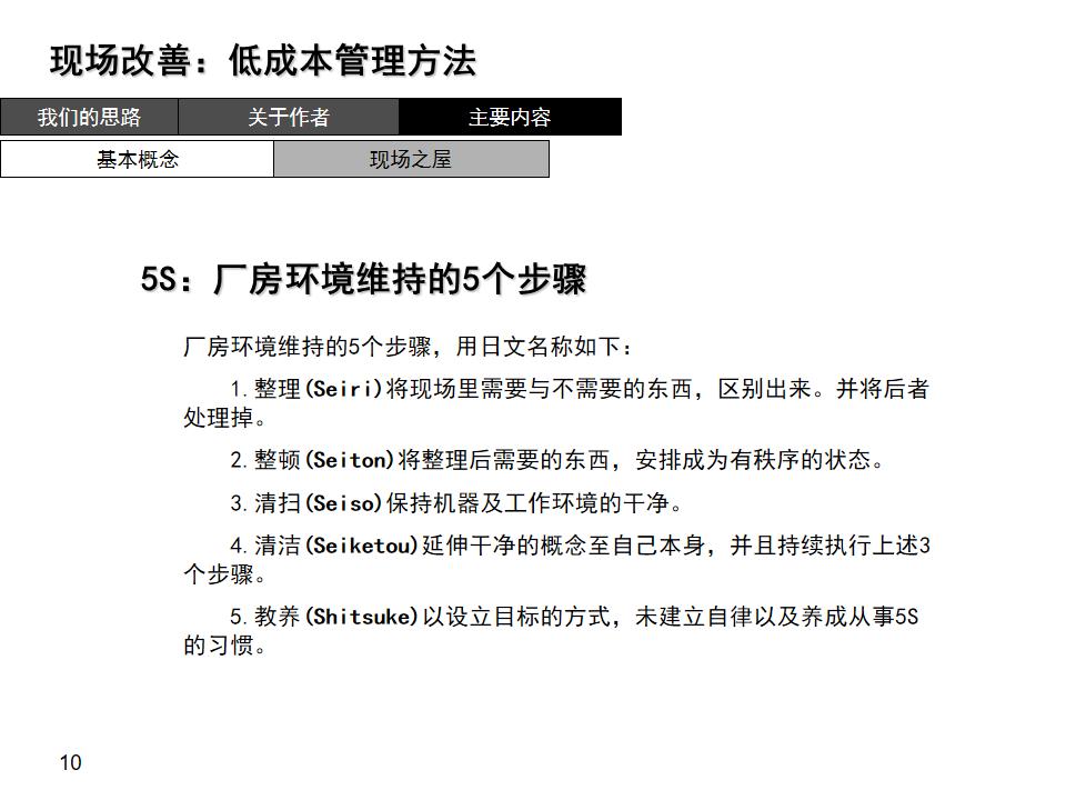 现场改善低成本管理方法读后感,现场改善低成本管理方法ppt