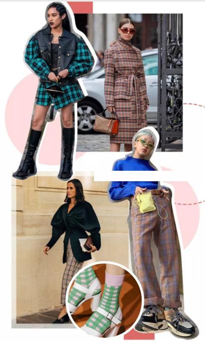 今年流行的简约风穿搭,简约时尚格子衣