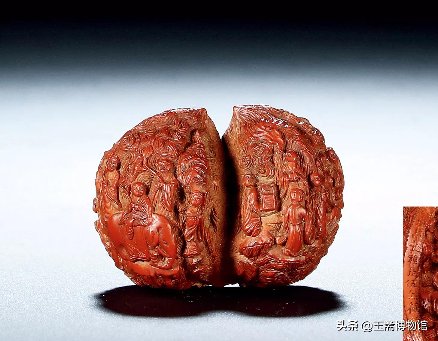 微雕正圆十二金钗核雕,核雕大师微雕作品