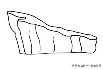 高大挺拔的山峰简笔画,山峰和草地简笔画