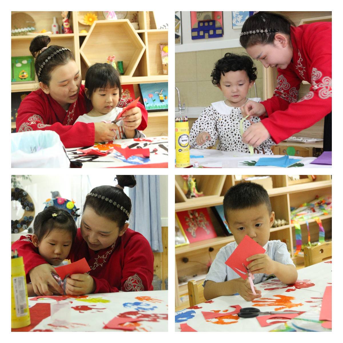 “国韵迎新·童趣古玩”西安天资贝恩幼儿园开学典礼满满国风